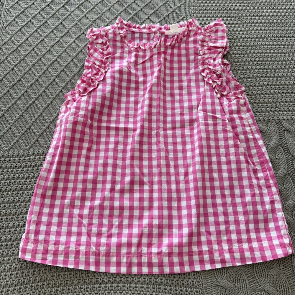 Crewcuts Pink Gingham Plaid Tank ~ 8
